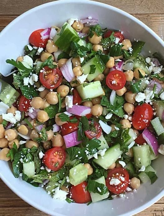 Chickpeas Greek Salad – All Vegetarian