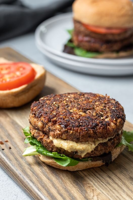 Vegan Mushroom-Barley Burgers