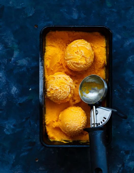Super Easy Vegan Mango Sorbet