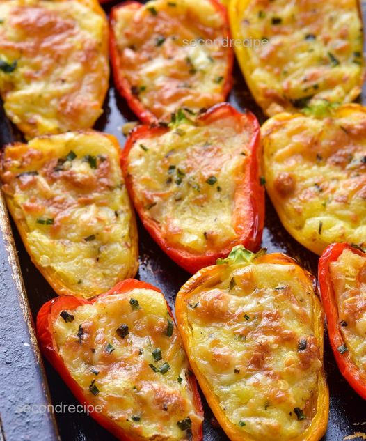 air fryer stuffed mini peppers