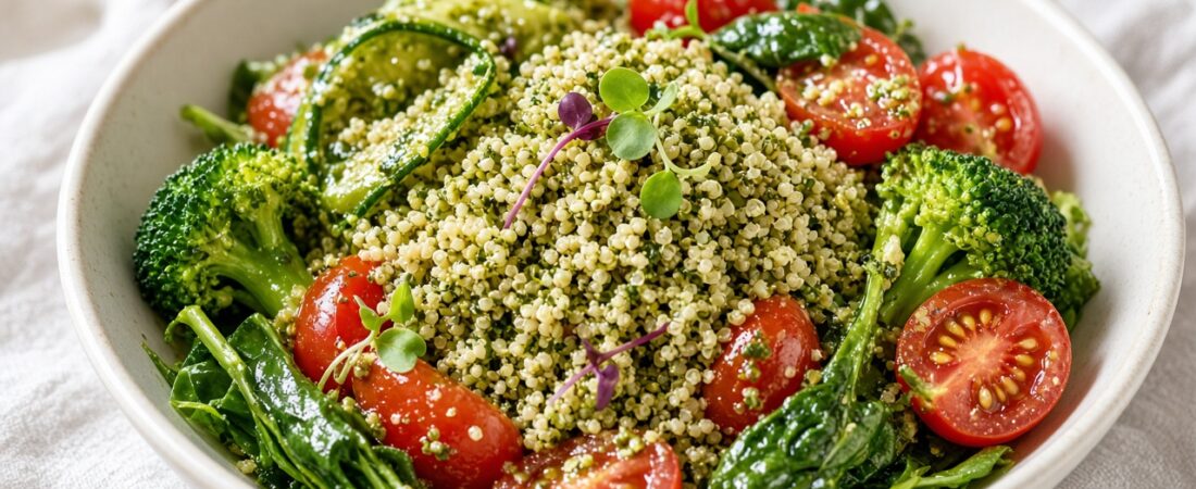 Pesto Quinoa Veggie Bowl