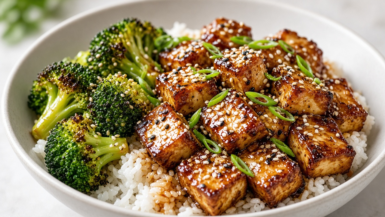 Teriyaki Tofu Rice Bowl